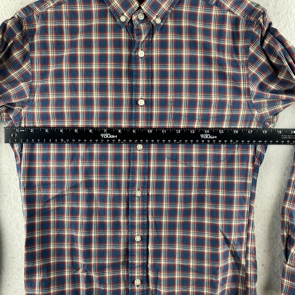 Uniqlo Button-Up Shirt Mens XS X-Small Multicolor Plaid Long Sleeve Pocket - Picture 7 of 15